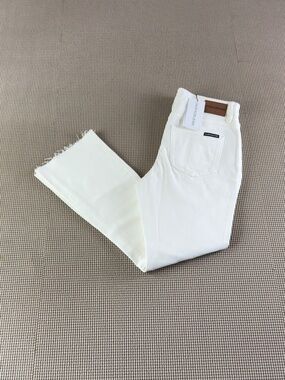 CALVIN KLEIN JEANS white denim jeans high rise kick boot size 2/26 flare